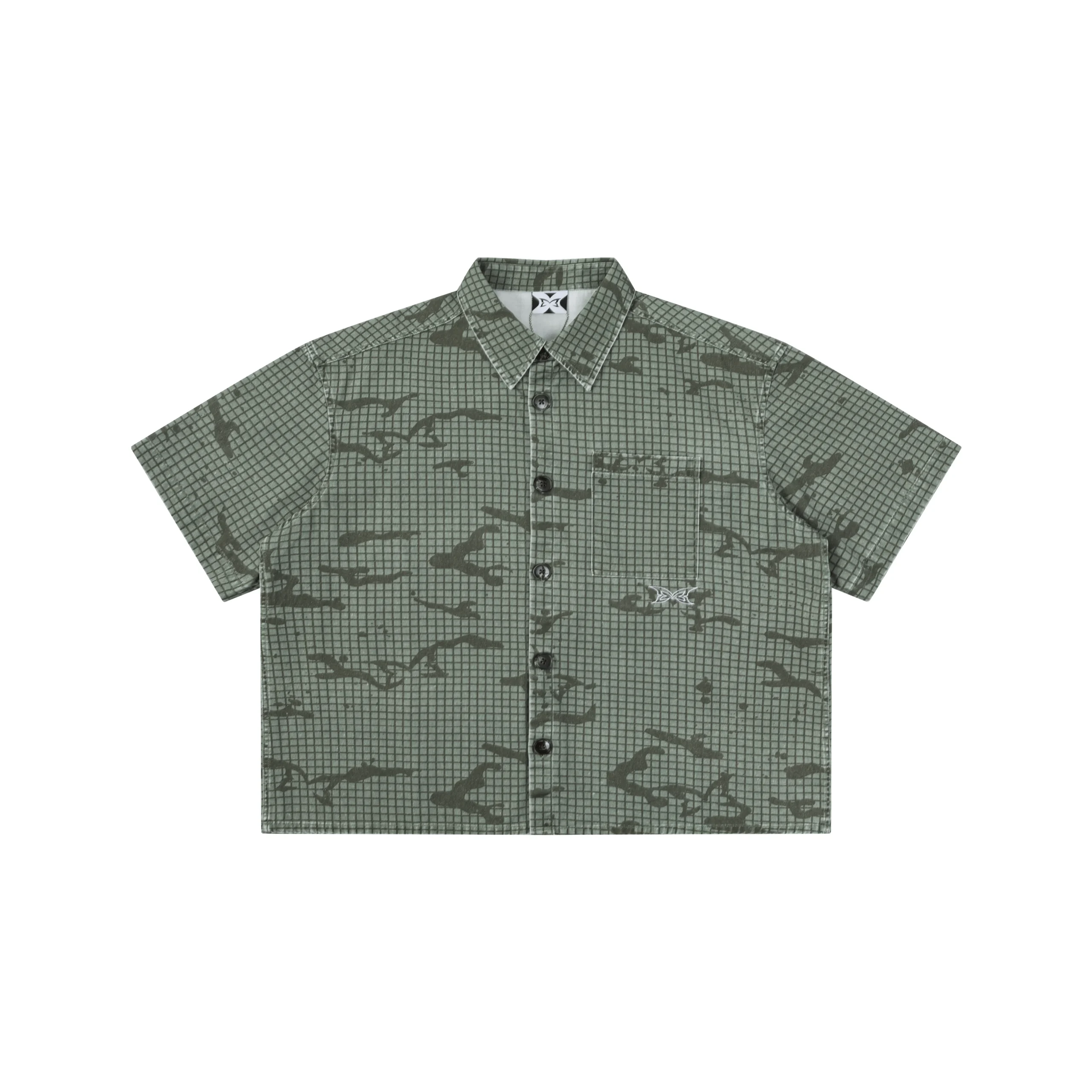 Mertra Grid Camo Shirt Mertra Grid Camo Shirt