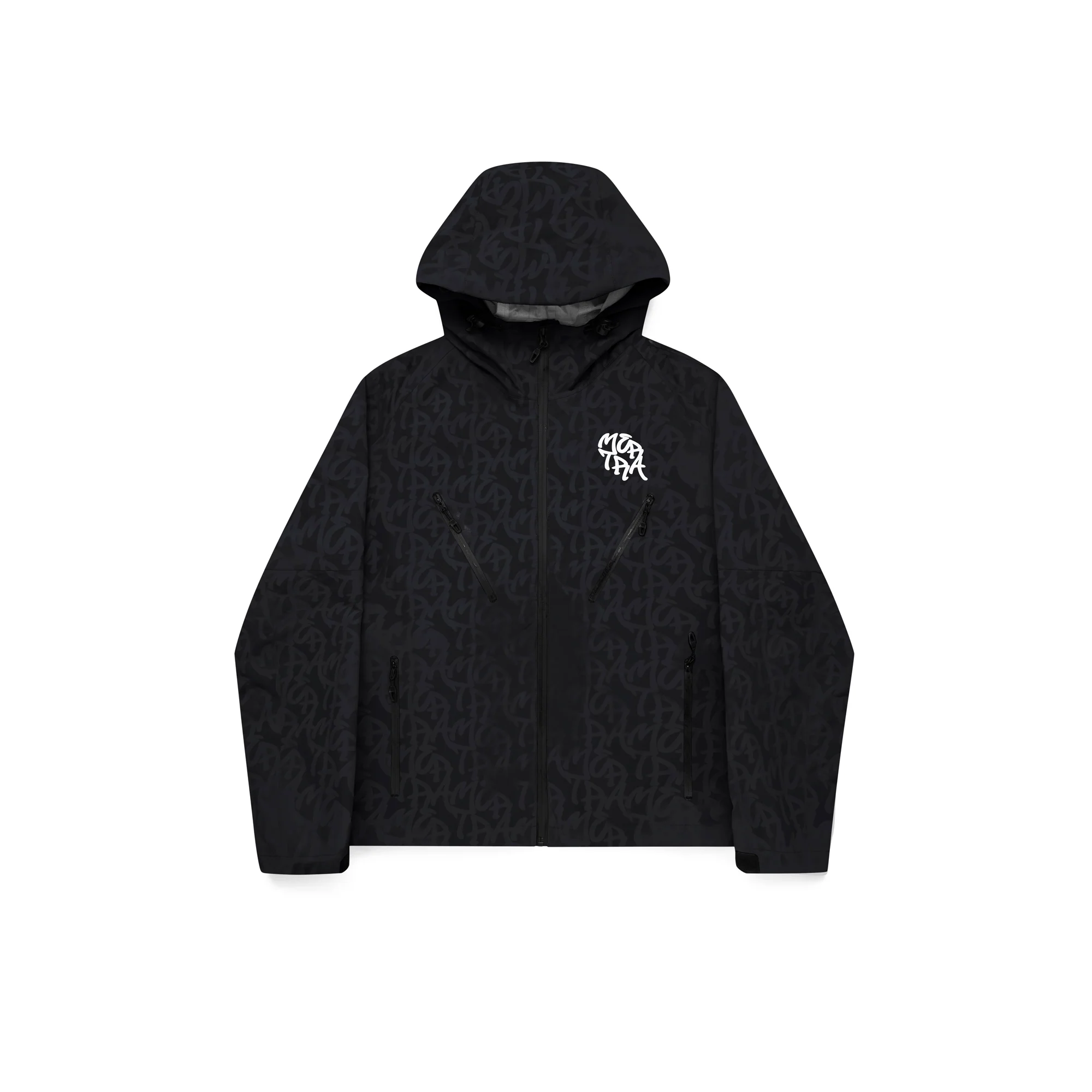 Mertra Monogram Shell Jacket (Black)-1 Mertra Monogram Shell Jacket (Black)
