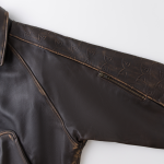 Aged Leather Jacket (Brown) - Image 7