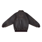 Aged Leather Jacket (Brown) - Image 2