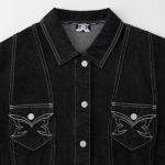 Hardline Denim Jacket (Black / White) - Image 5