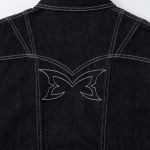 Hardline Denim Jacket (Black / White) - Image 3